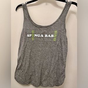 SPENGA LIMITED EDITION Grey Tank Top SPENGA Babe Logo (M) BARELY USED